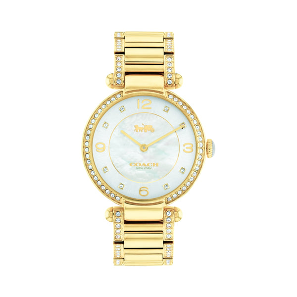 Coach Cary 34MM Mother OF Pearl Dial Crystal Accent Watch; 14503832