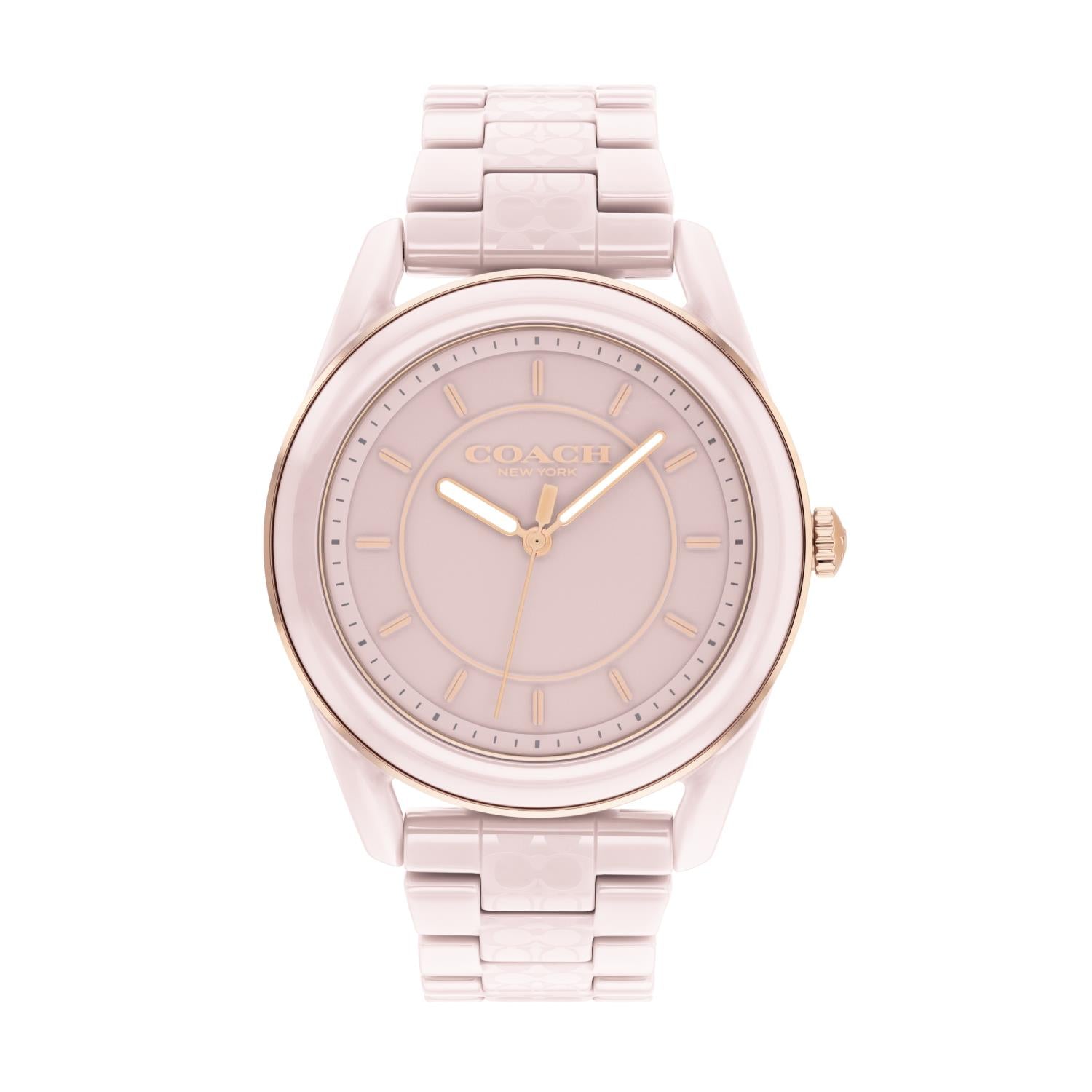 Ks  COACH PRESTON 38ミリ径 セラミックウォッチ Coach Preston 38MM Blush Ceramic Watch. 14503772 – Daniels Jewelers