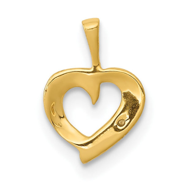 Diamond Accent Heart Pendant-Chain Not Included in 14KT Yellow Gold