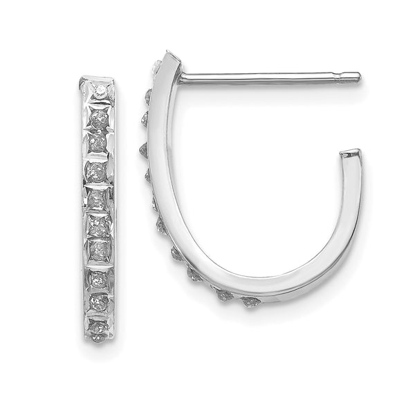 Diamond Fascination Diamond Accent Hoop Earrings in 14KT White Gold