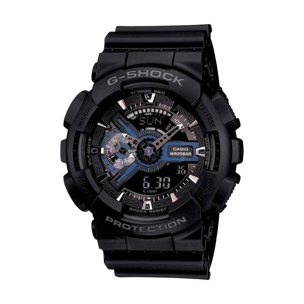 G-Shock Bluetooth Connected with 54X48 MM Black Round Dial Resin Band Strap; GA110-1B