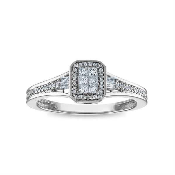 LoveSong 1/4 CTW Diamond Promise Ring in 10KT White Gold