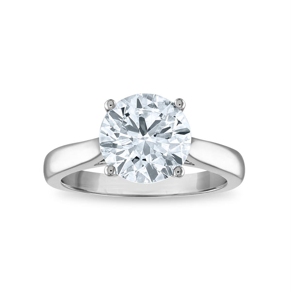 Red Hot Deal 3 CTW Round Lab Grown Diamond Solitaire Engagement Ring in 14KT White Gold