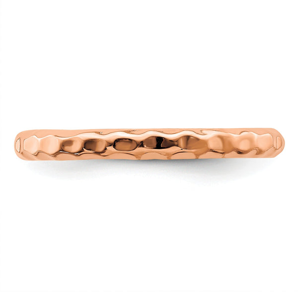 Rose Gold Plated Sterling Silver 2.25MM Stackable Ring; Size 7