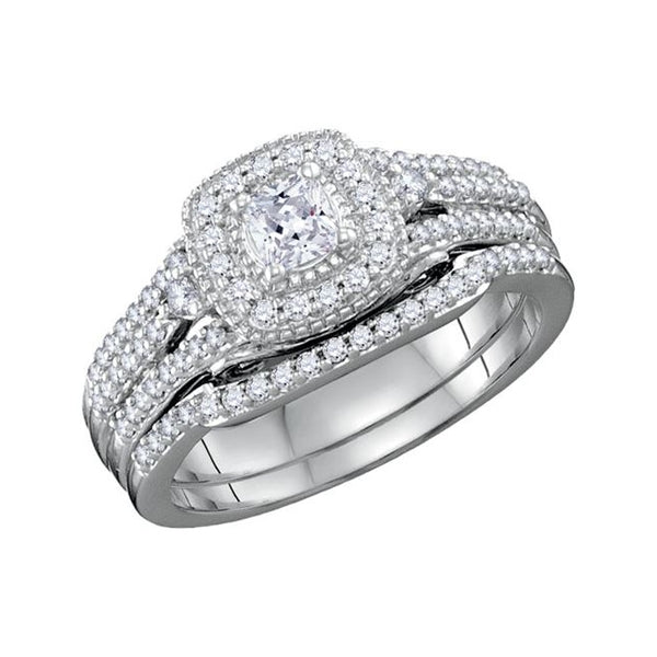 Signature 3/4 CTW Diamond Bridal Set Ring in 14KT White Gold