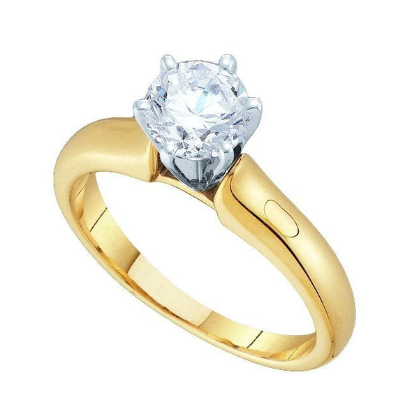 Signature Certificate 1/3 CTW Diamond Solitaire Engagement Ring in 14KT Yellow Gold