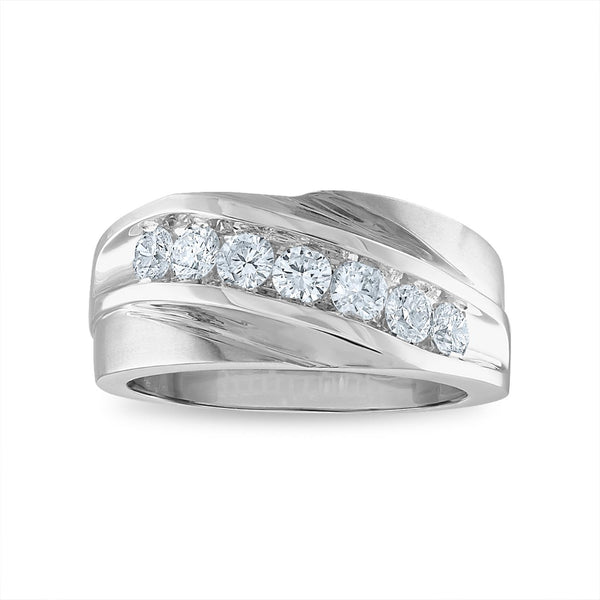 Signature EcoLove 1 CTW Lab Grown Diamond Wedding Ring in 14KT White Gold