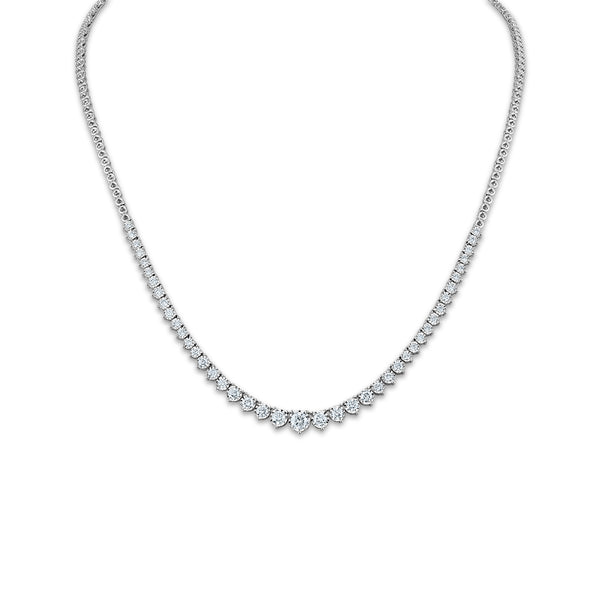 Signature EcoLove 2 CTW Lab Grown Diamond Tennis 17.5" Necklace in 14KT White Gold
