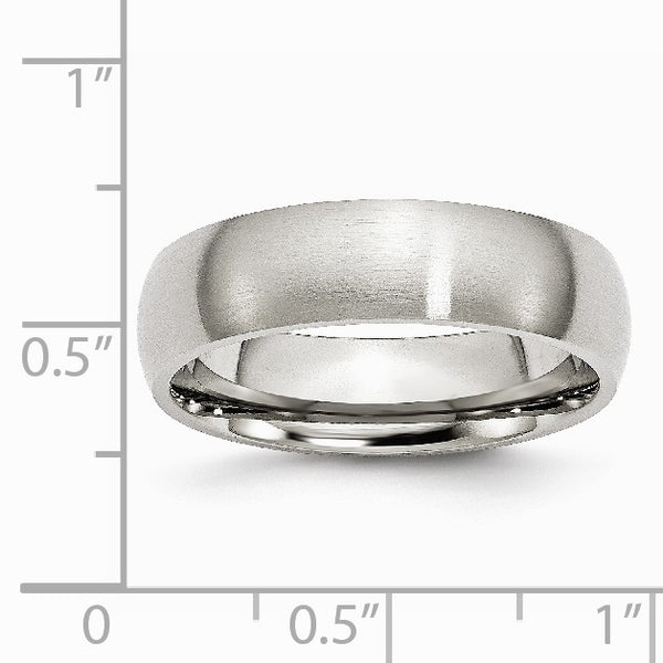 Stainless Steel 6mm Brushed Band