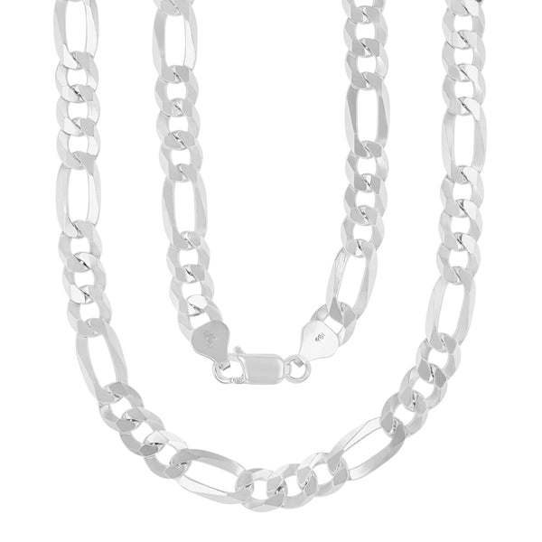 Luxe Layers Sterling Silver 20" 7.7MM Figaro Chain