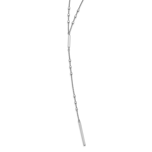 Sterling Silver 22" Beaded Drop Necklace