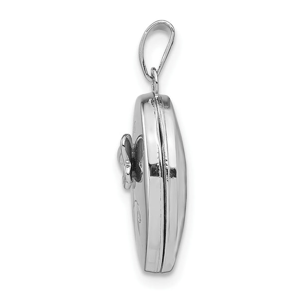 Sterling Silver 24X13MM Butterfly Locket Necklace