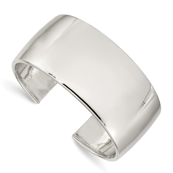 Sterling Silver 30MM Cuff Bangle Bracelet