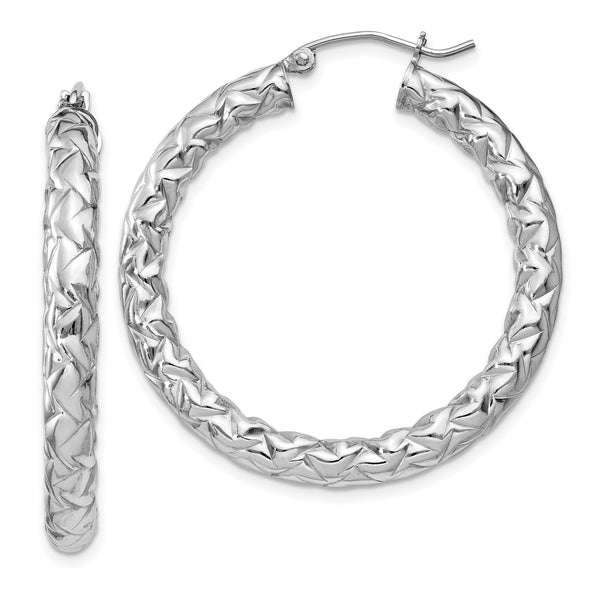Sterling Silver 37MM Hoop Earrings