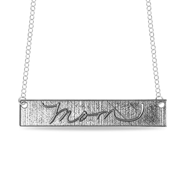 Mitchell K Sterling Silver 40X8MM 18" Engravable Necklace