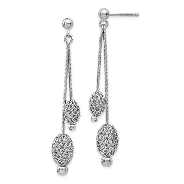 Sterling Silver 46X22MM Drop & Dangle Earrings