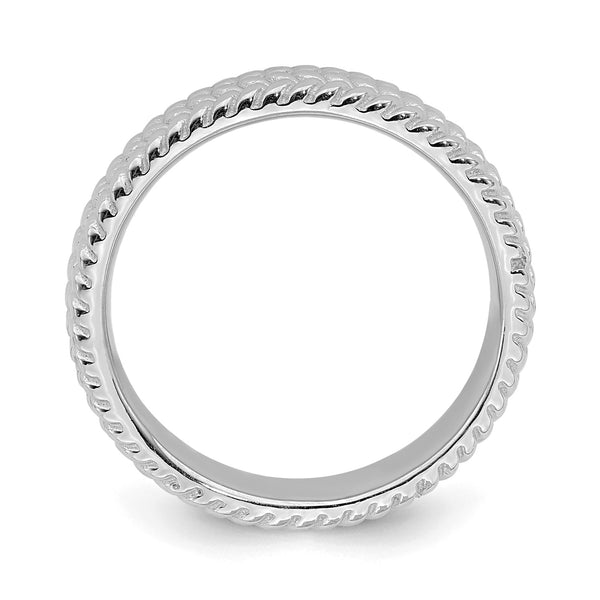 Sterling Silver 4.25MM Stackable Ring; Size 7