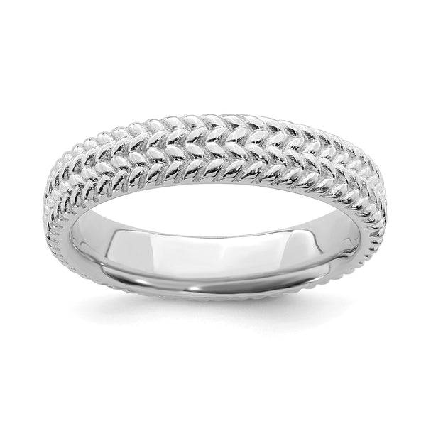 Sterling Silver 4.25MM Stackable Ring; Size 7