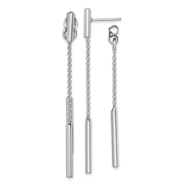 Sterling Silver 60X2MM Drop & Dangle Earrings