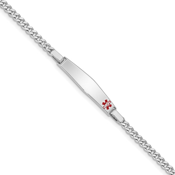 Sterling Silver 6" 3MM Medical ID Bracelet