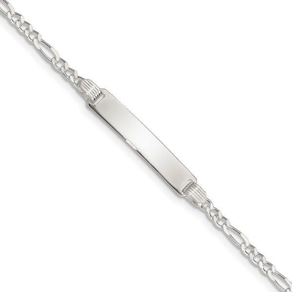 Sterling Silver 6" 6MM Childrens Lobster Clasp ID Bracelet