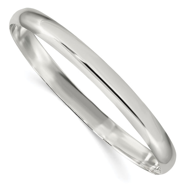 Sterling Silver 7.25" 6.25MM Bangle Slip-On Bracelet