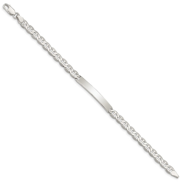 Sterling Silver 7" 5MM Lobster Clasp Anchor Link ID Bracelet