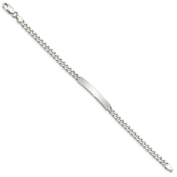 Sterling Silver 7" 5MM Lobster Clasp Curb ID Bracelet