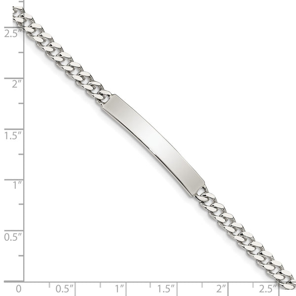 Sterling Silver 7" 5MM Lobster Clasp Curb ID Bracelet