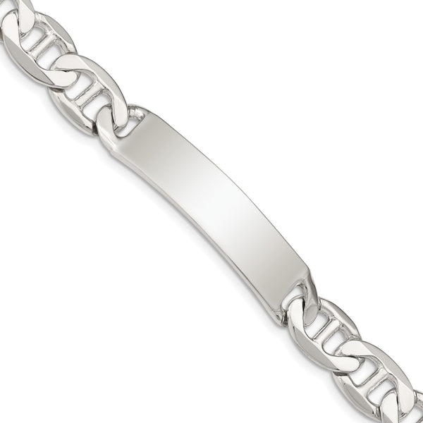 Sterling Silver 7.5" 10MM Lobster Clasp Anchor Link ID Bracelet