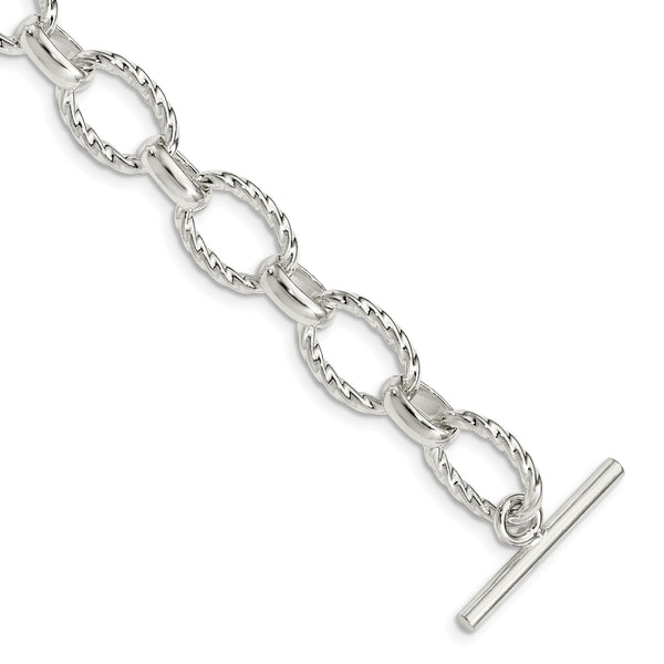 Sterling Silver 7.5" 12MM Fancy Bracelet