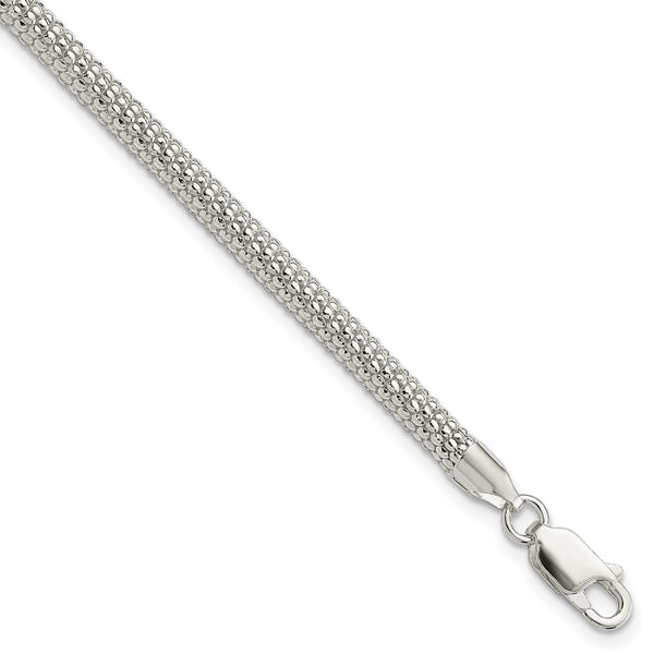 Sterling Silver 7.5" Fancy Lobster Clasp Bracelet