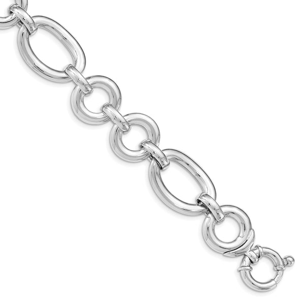 Sterling Silver 7.75" 16.8MM Fancy Bracelet