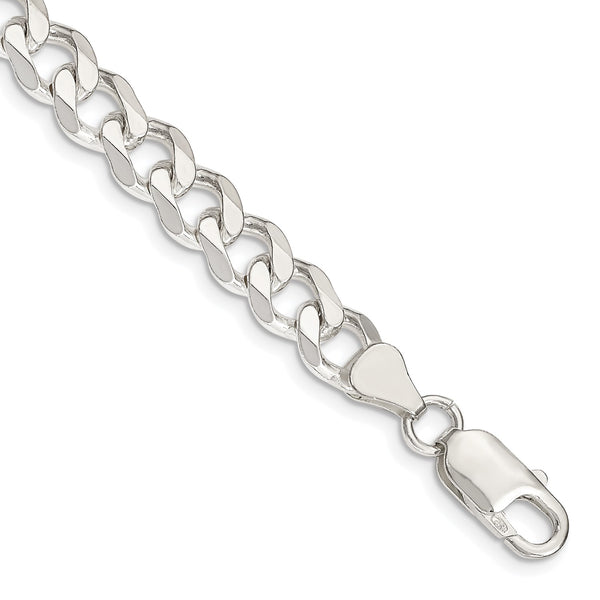 Sterling Silver 7" 7.5MM Curb Bracelet