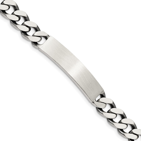 Sterling Silver 7" 8MM Lobster Clasp Curb ID Bracelet