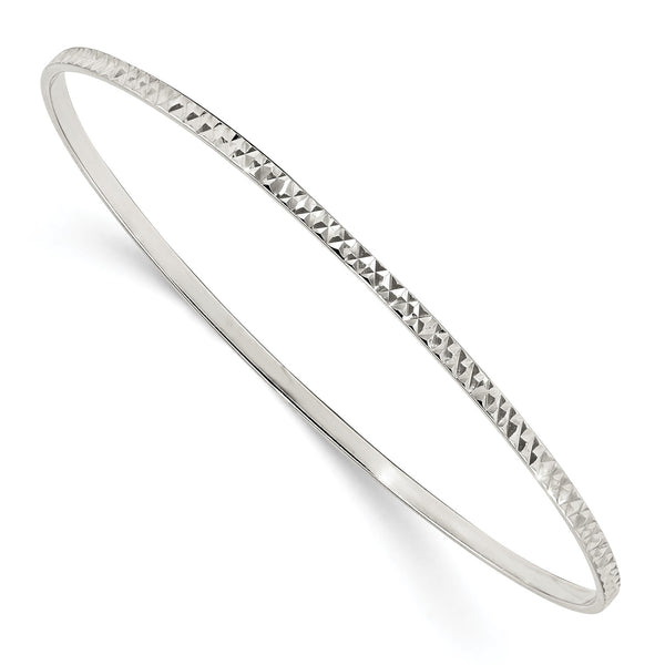 Sterling Silver 8.25" 2.25MM Bangle Slip-On Bracelet