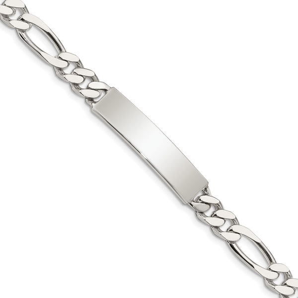 Sterling Silver 8.5" 7MM ID Figaro Bracelet