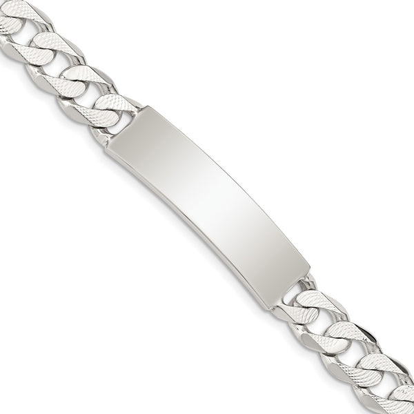 Sterling Silver 8" 9MM Lobster Clasp Curb ID Bracelet