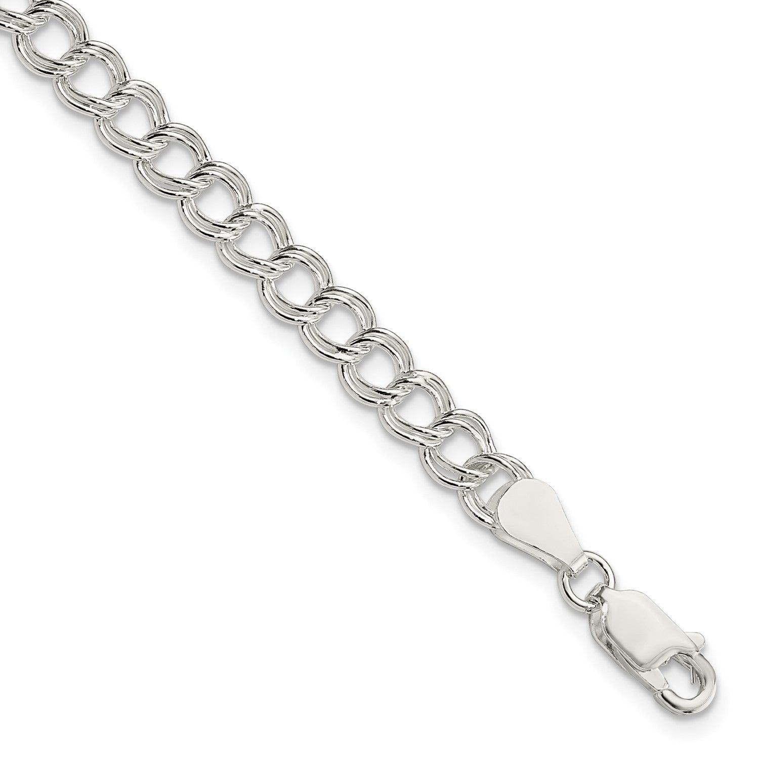 Sterling Silver 8inch Polished Charm Bracelet