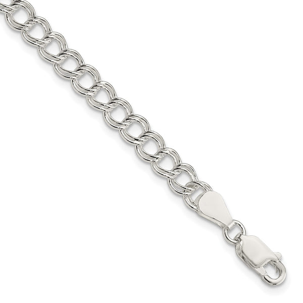 Sterling Silver 8inch Polished Charm Bracelet