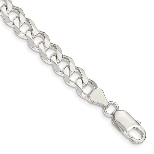 Sterling Silver 9" 7.5MM Curb Bracelet