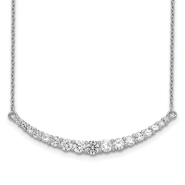 Sterling Silver Cubic Zirconia 18" Necklace
