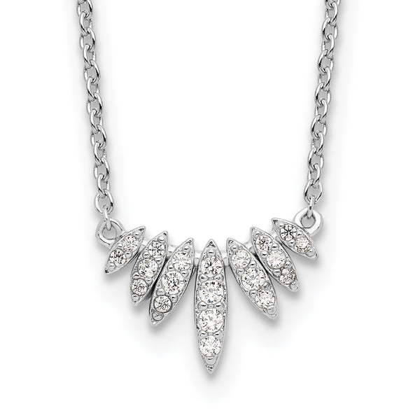Sterling Silver Cubic Zirconia 18" Necklace