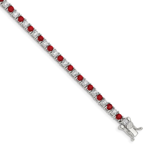 Sterling Silver Cubic Zirconia 7" 3MM Tennis Bracelet