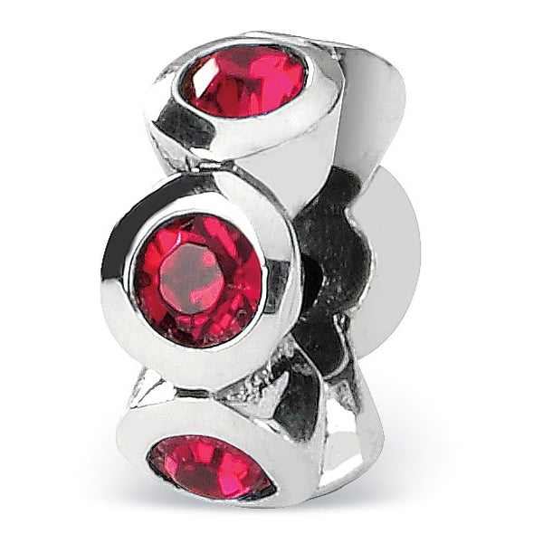 Sterling Silver Reflections July Swarovski Crystal Birthstone Bead