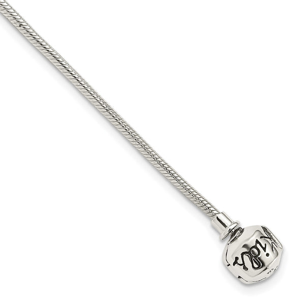 Sterling Silver Reflections Kids Hinged Clasp Bracelet