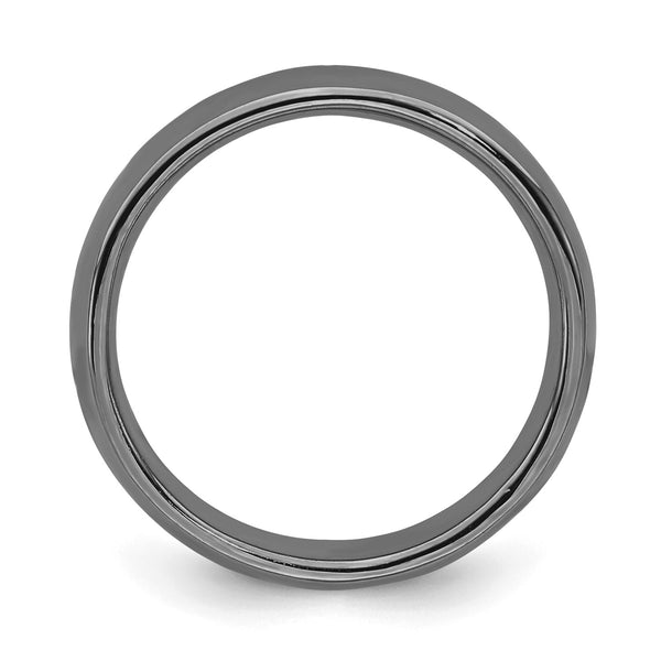 Sterling Silver Stackable Expressions Black-plated Polished Ring