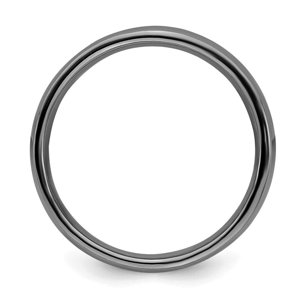 Sterling Silver Stackable Expressions Black-plated Polished Ring