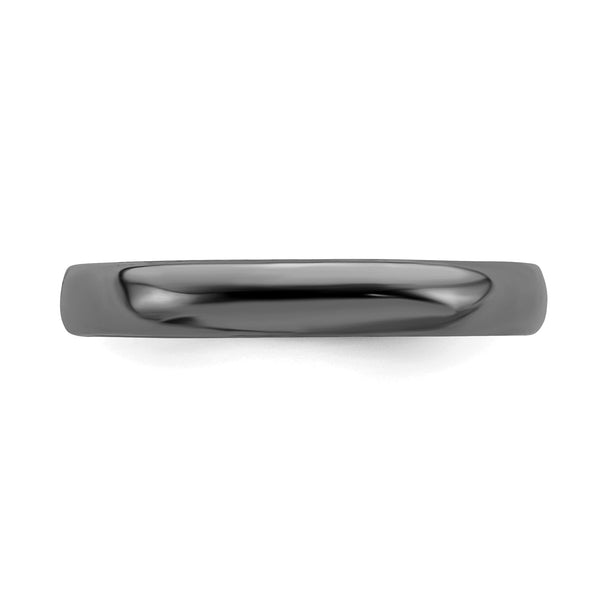 Sterling Silver Stackable Expressions Black-plated Polished Ring