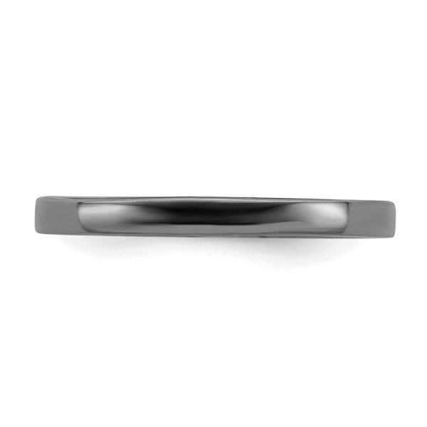 Sterling Silver Stackable Expressions Black-plated Polished Ring
